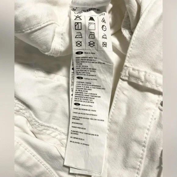 Joseph Ribkoff Cream Cropped Jeans - Picture 5 of 5